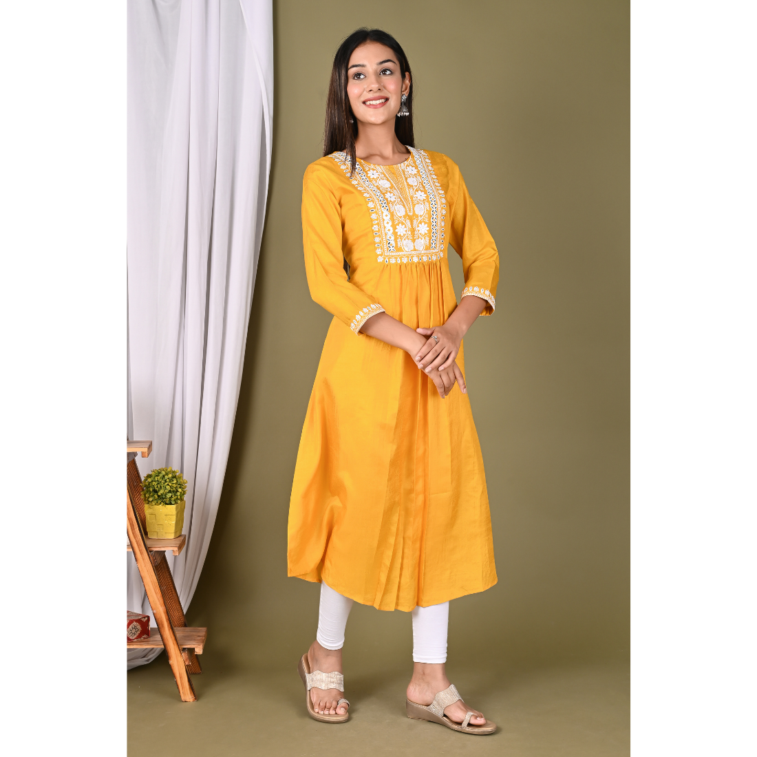 Buy Muhuratam Girls Lemon Yellow Colour Cotton Blend Kurti Online In India  At Discounted Prices